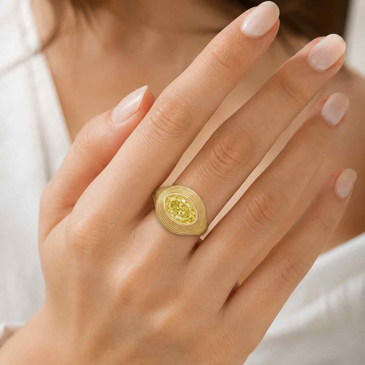 1.50ct yellow oval cut lab grown diamond halo engagement ring, igi certified, proposal ring, coloured lab grown diamond engagement ring