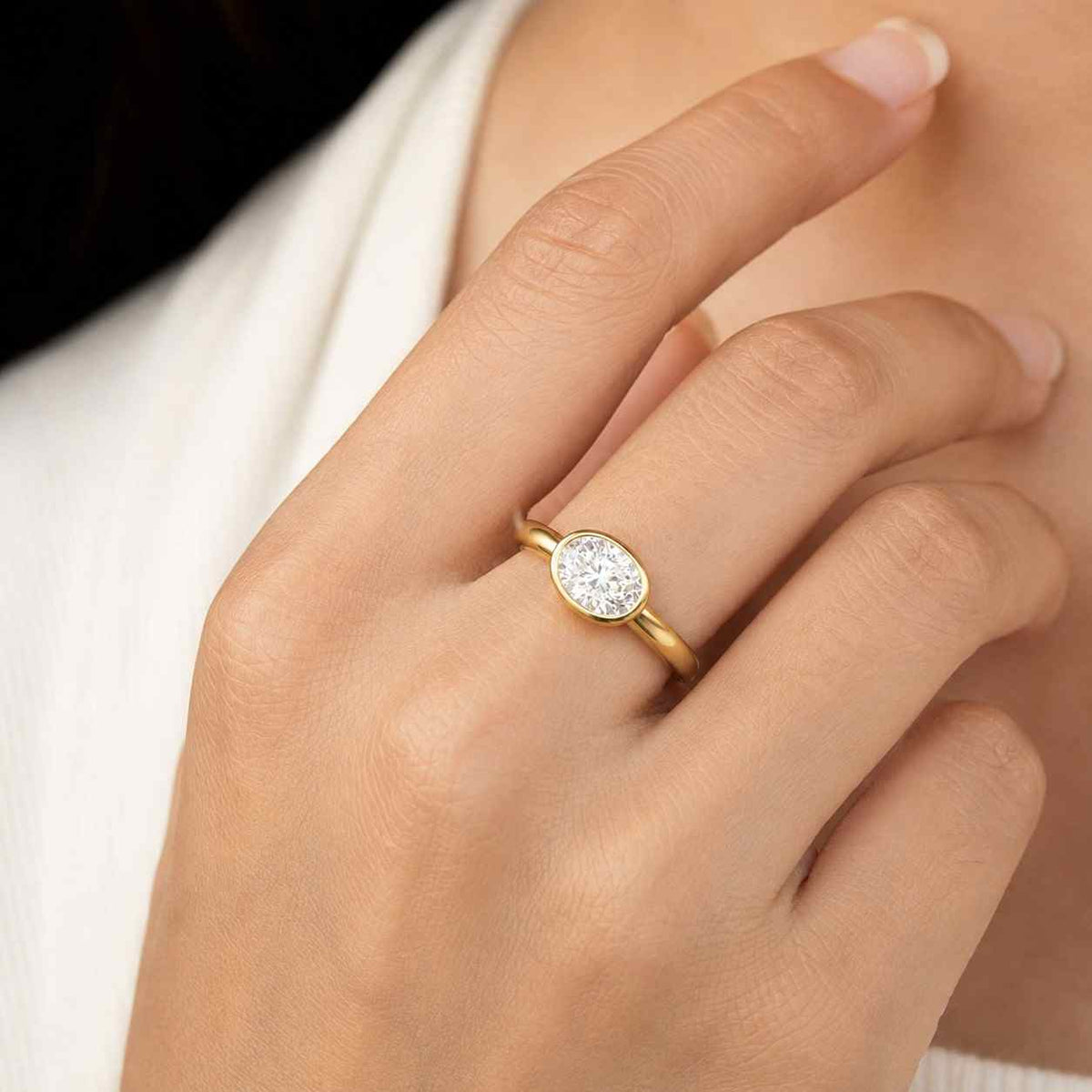 10k 14k 18k solid yellow rose white gold pave engagement ring platinum sterling silver big diamond ring her