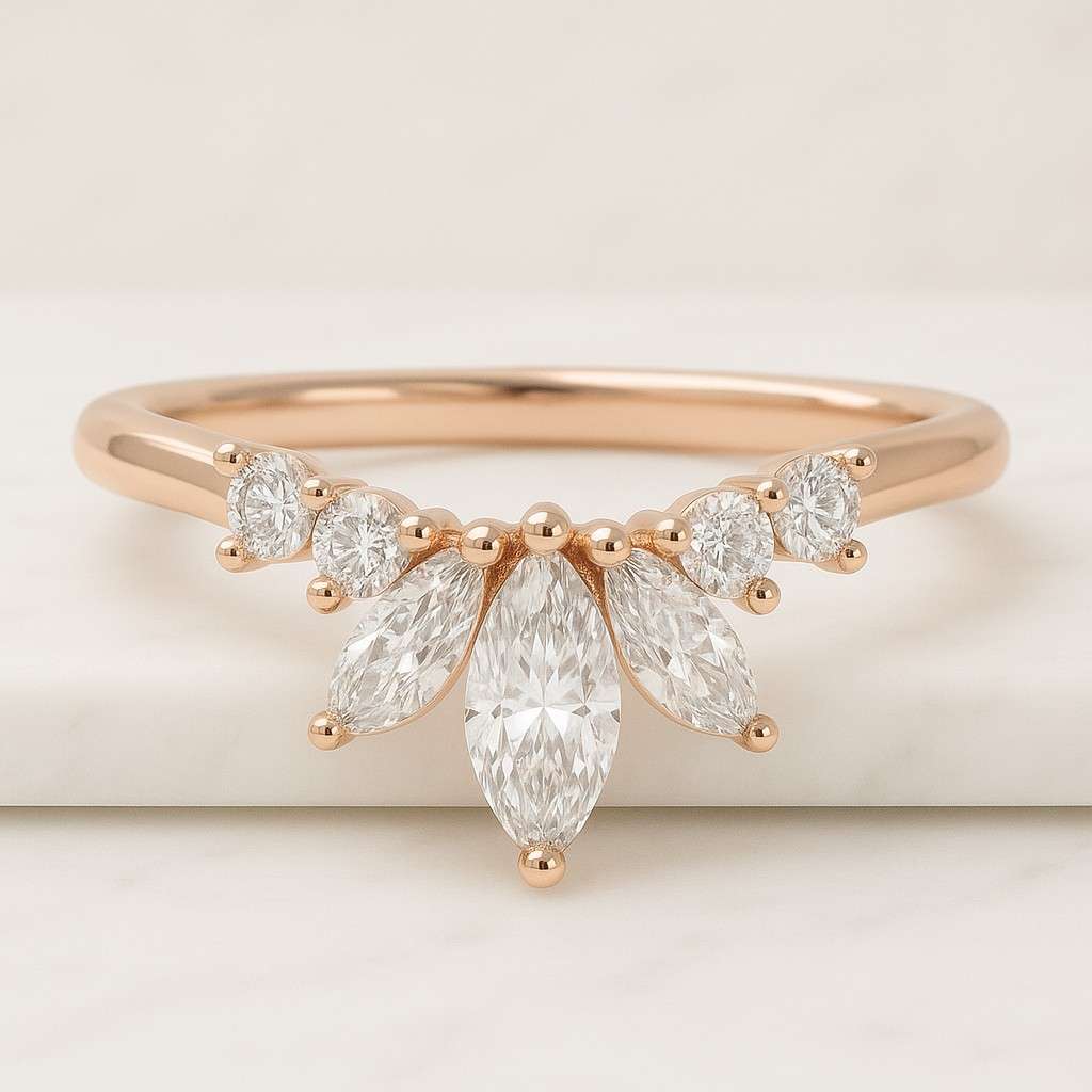 14k gold engagement ring unique bridal jewelry anniversary gift