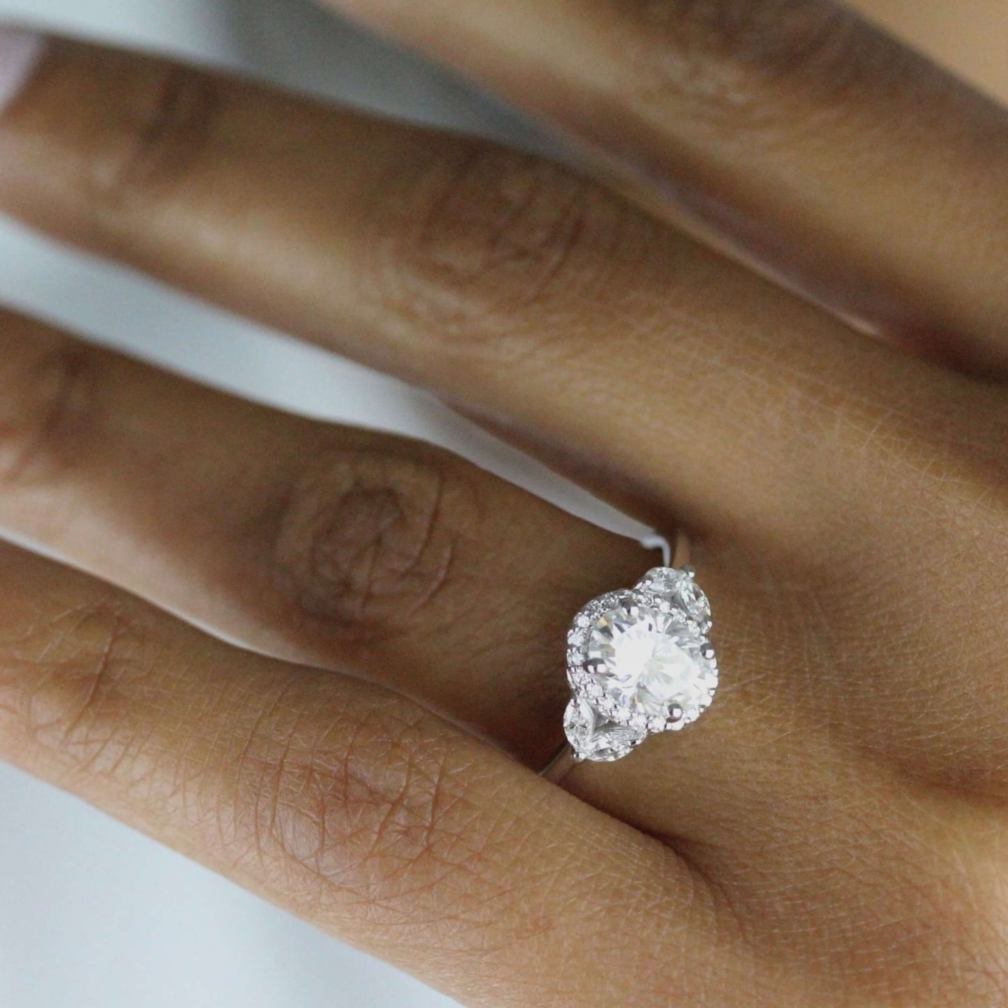 14k yellow gold oval cut halo solitaire accent ring