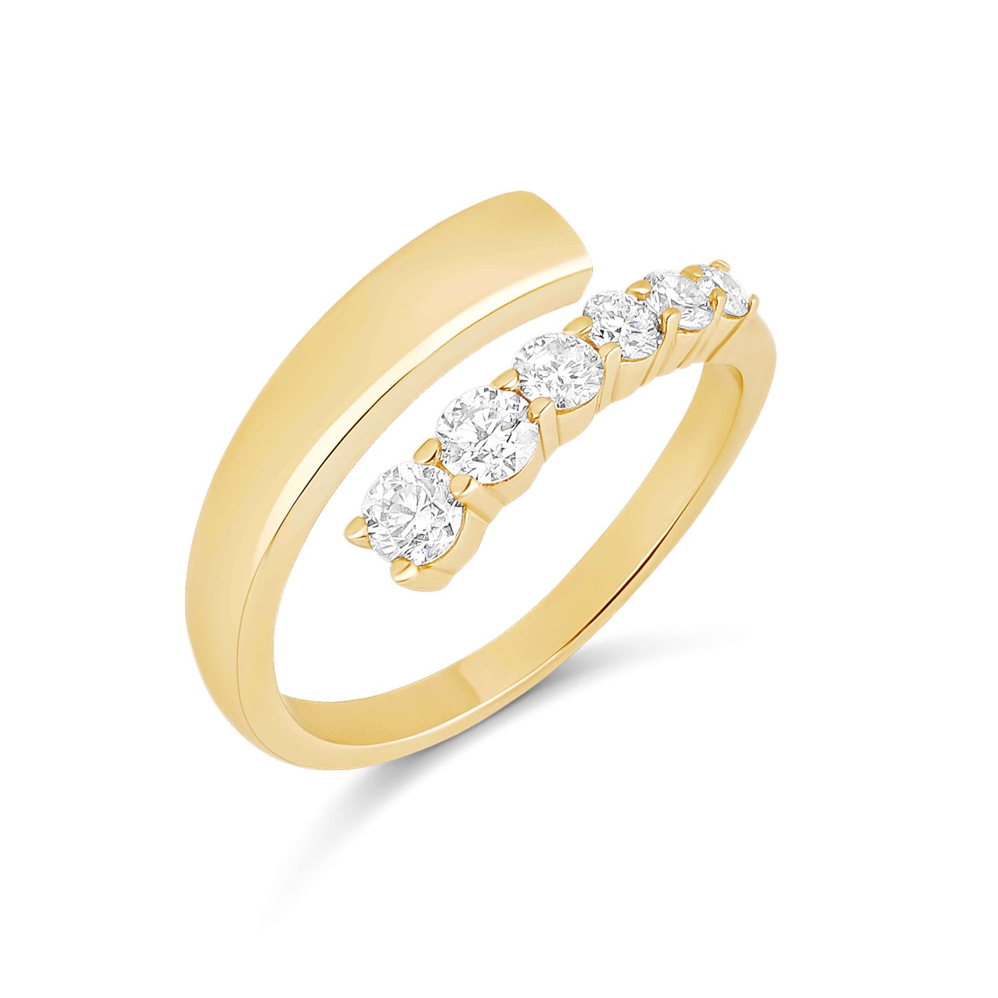 14k Gold Bypass Wedding Ring