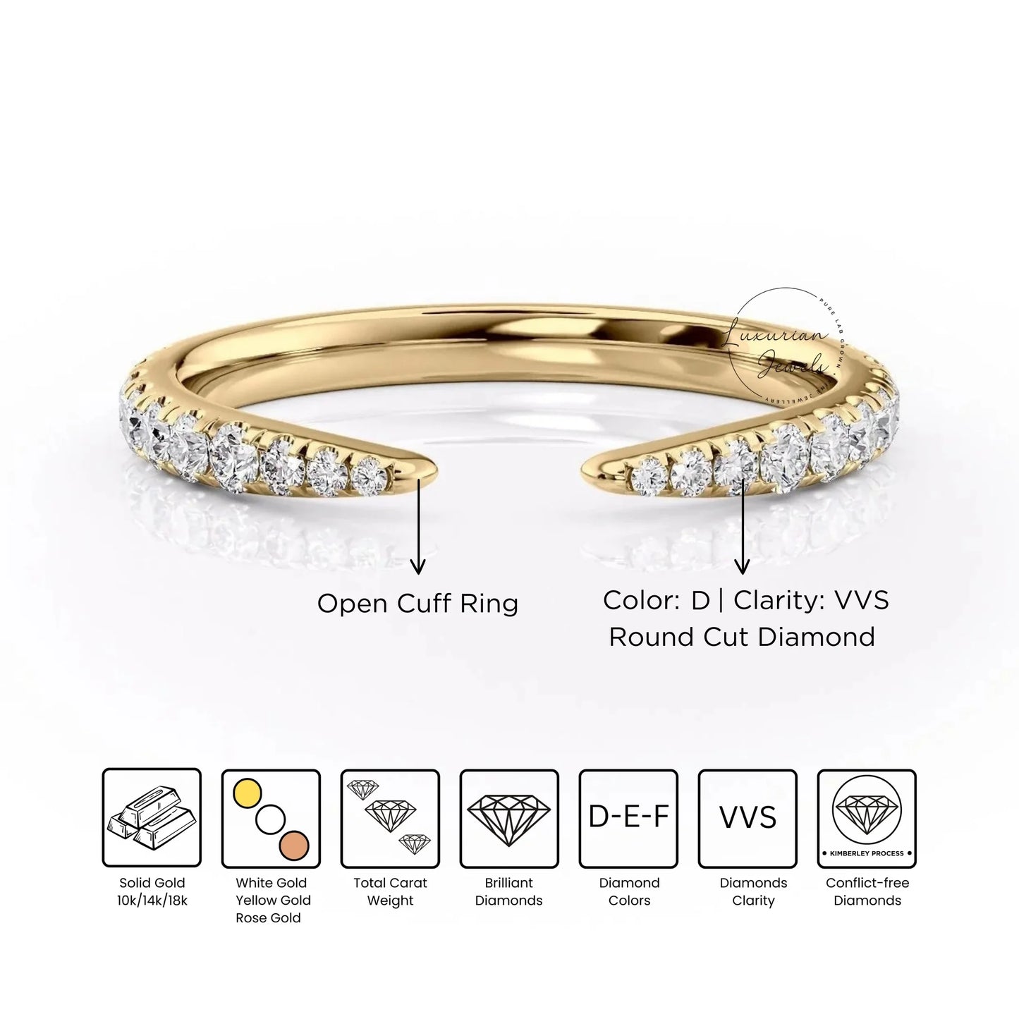 14k Gold Open Wedding Band