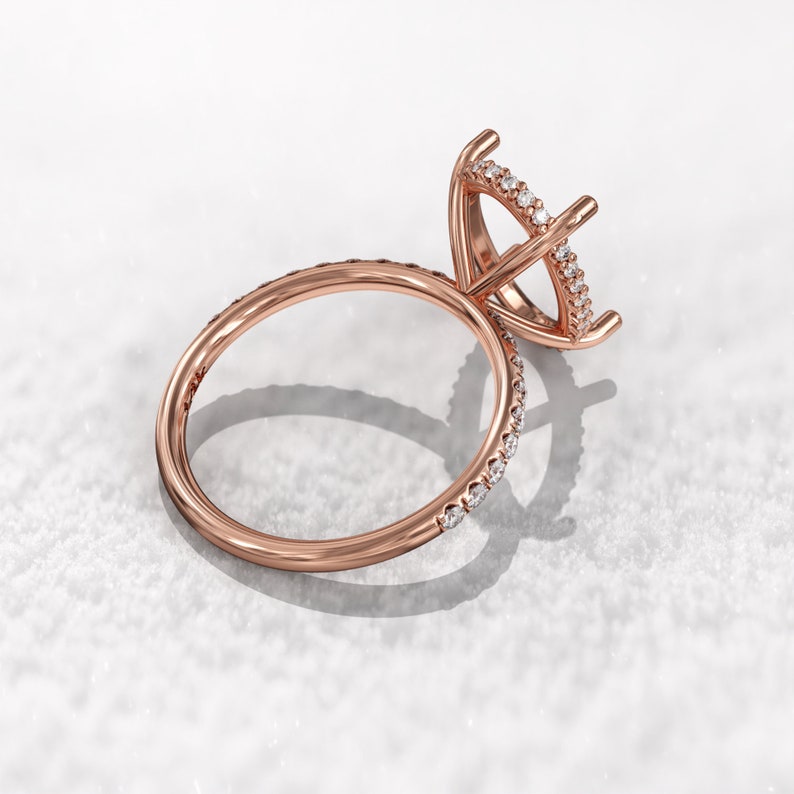 14k Rose Gold Ring, Promise Ring for Her