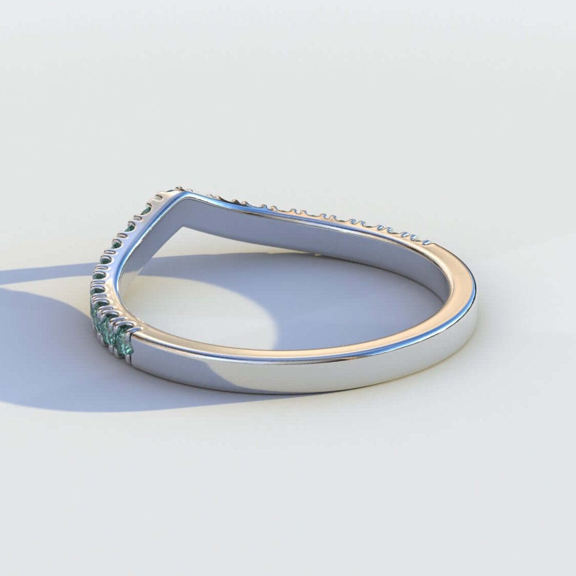 14k Solid Gold Chevron Rings for Women