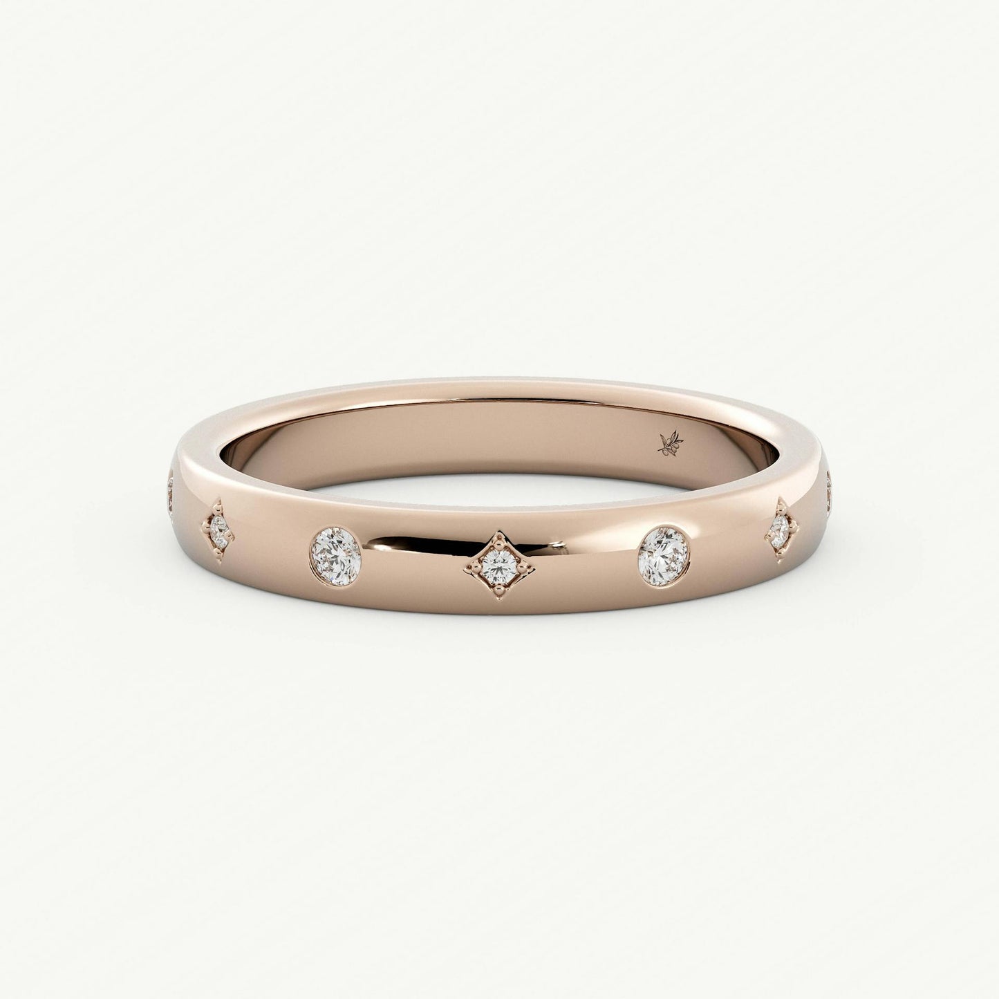 14k Solid Gold Diamond Wedding Ring for Women