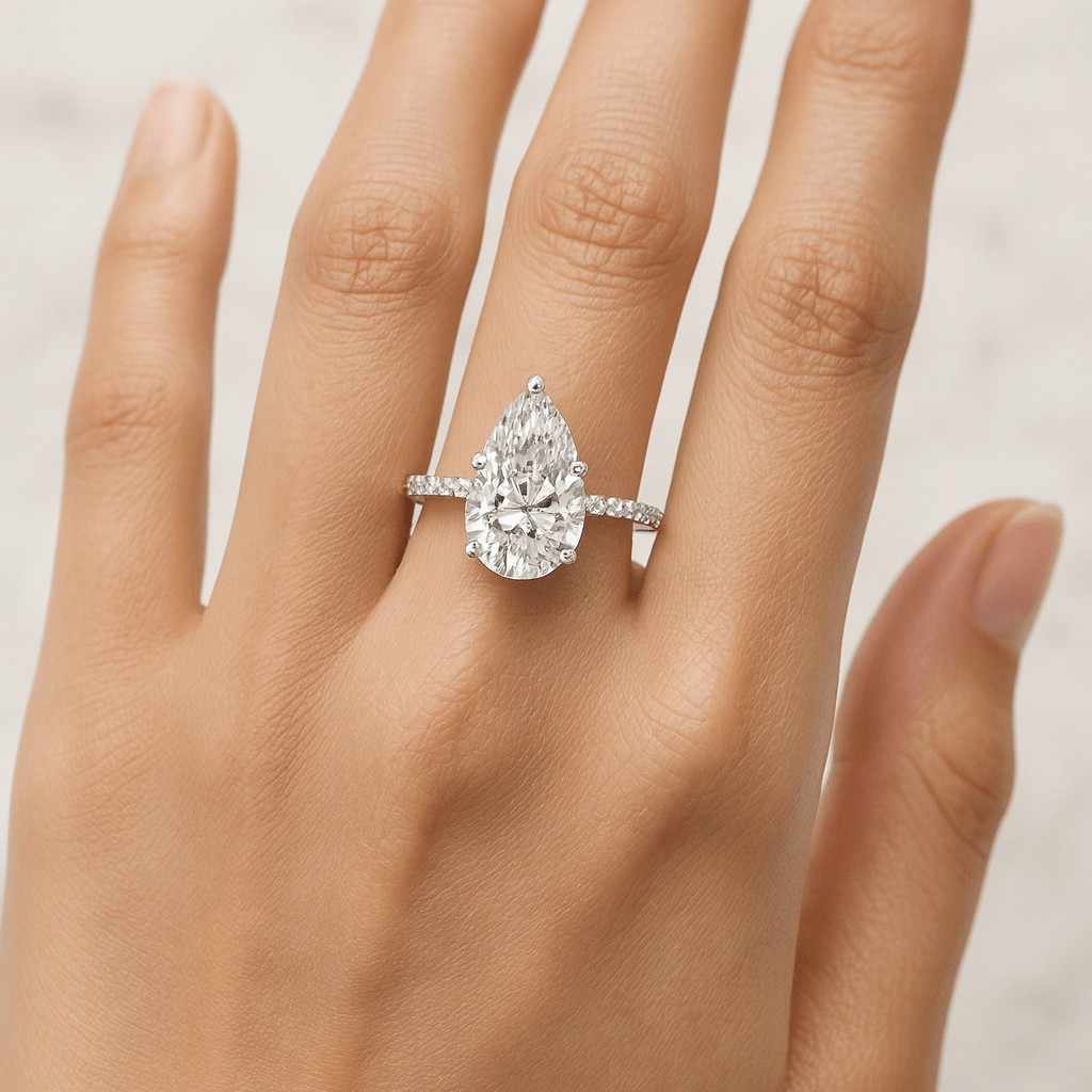 14k solid gold moissanite ring for women 1 1.5 2 ct promise ring