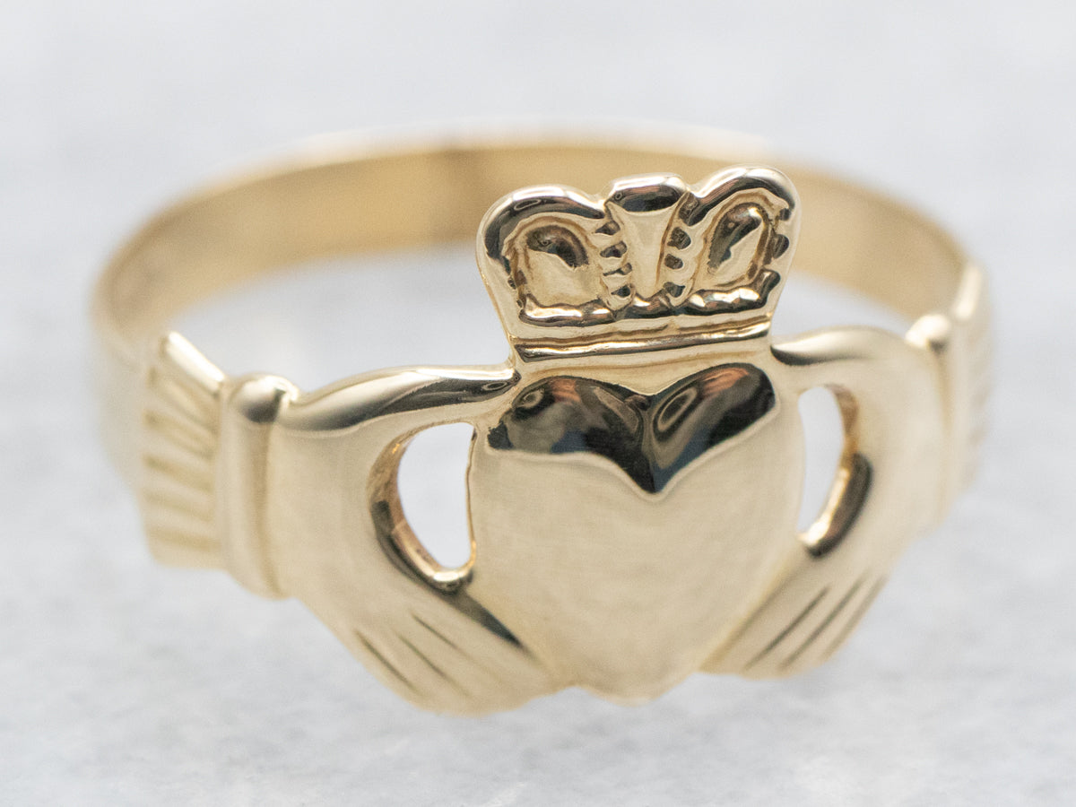 18K_Solid_Gold_Claddagh_Ring