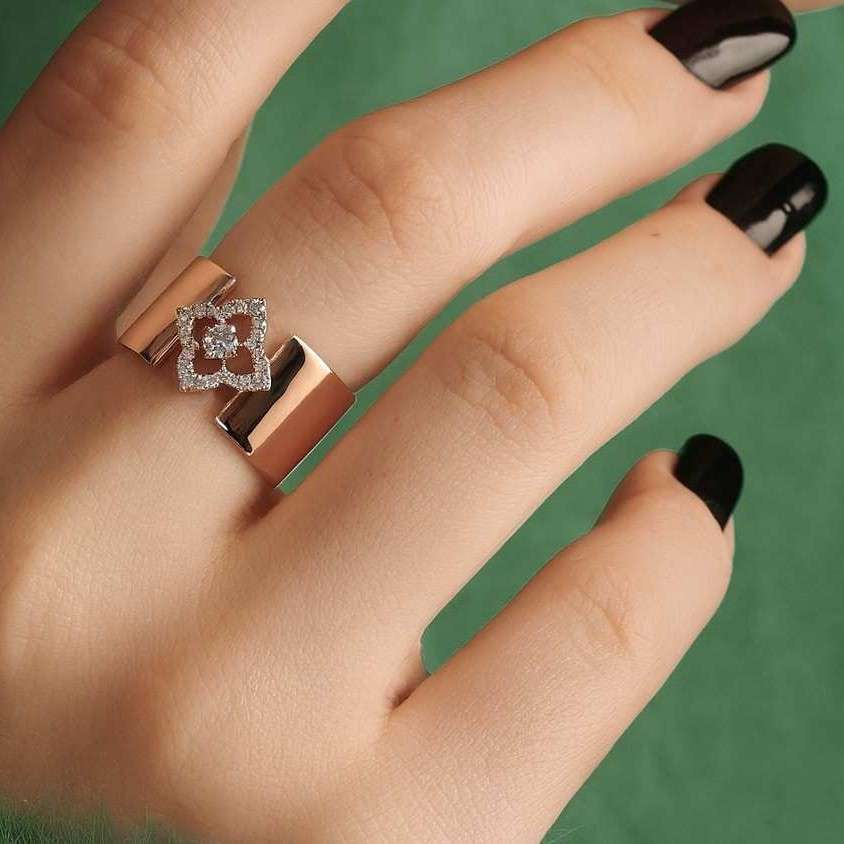 2.50 Ct Round Cut Lab Diamond Flower Cluster Engagement Ring