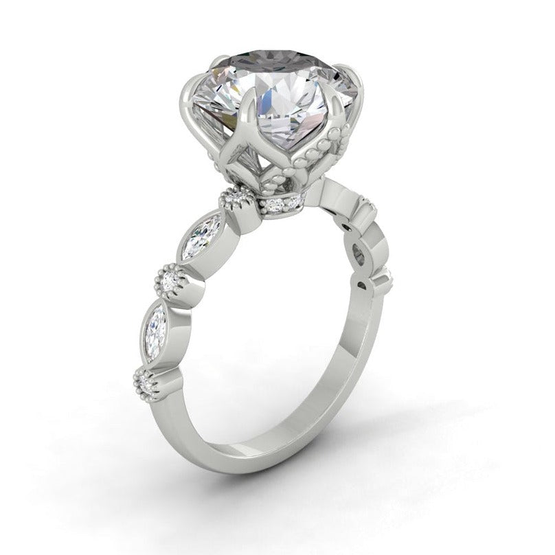 3 Row Eternity Diamond Anniversary Ring