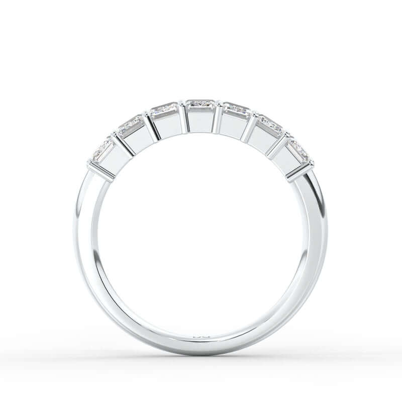 7 Stone Moissanite Wedding Band