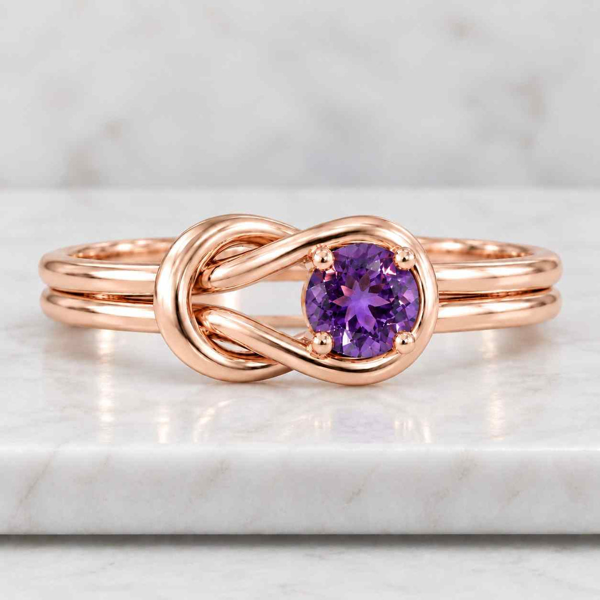 amethyst ring vintage hexagon cut amethyst engagement ring 14k rose gold leaf ring twisted wedding ring women february birthstone ring gift