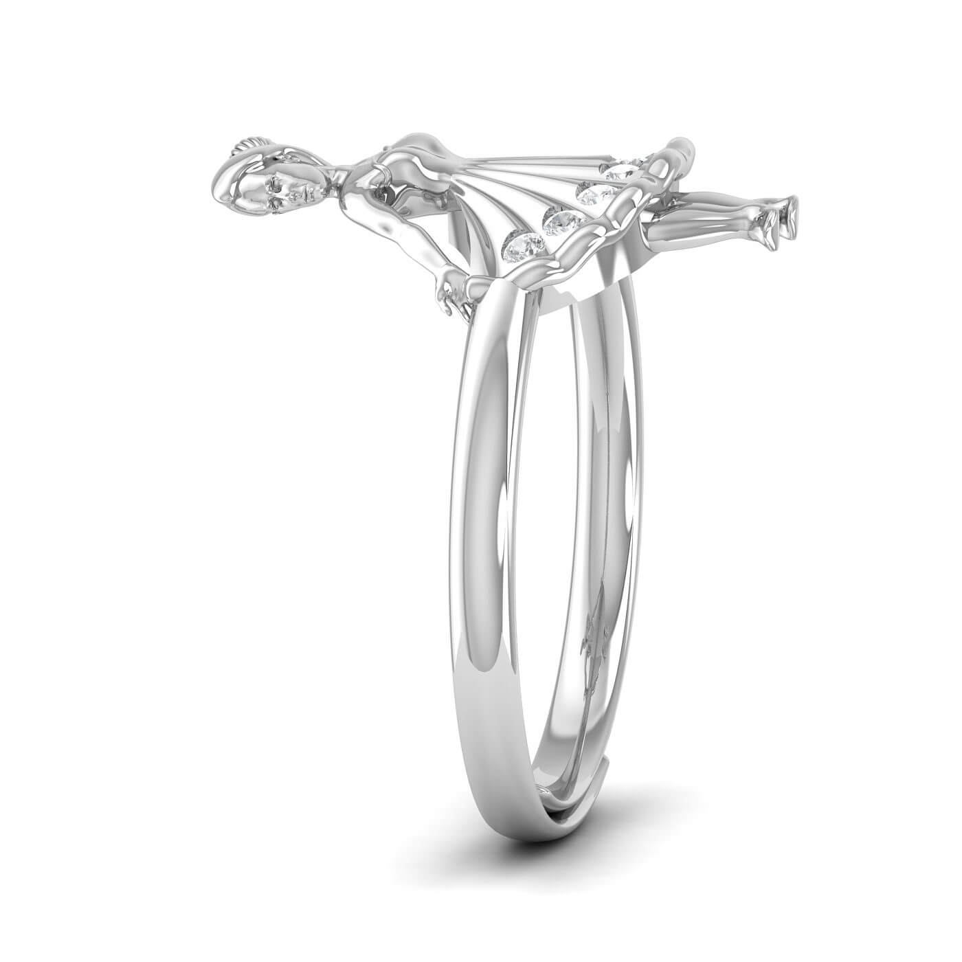 Barbie Doll-Inspired Round Cut Diamond Ring for Daughter