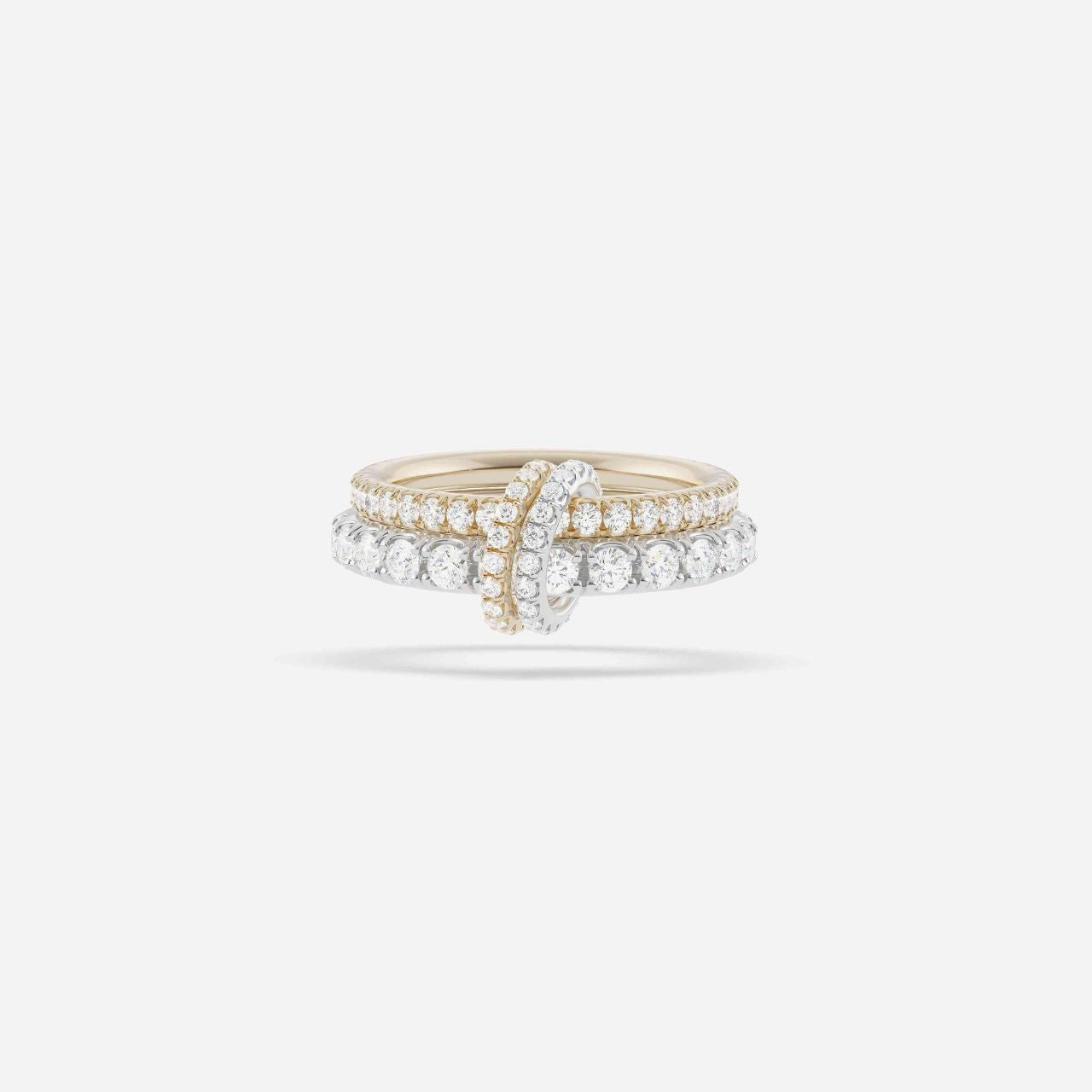 Bellanca Diamond Connected Stacker Gold Ring