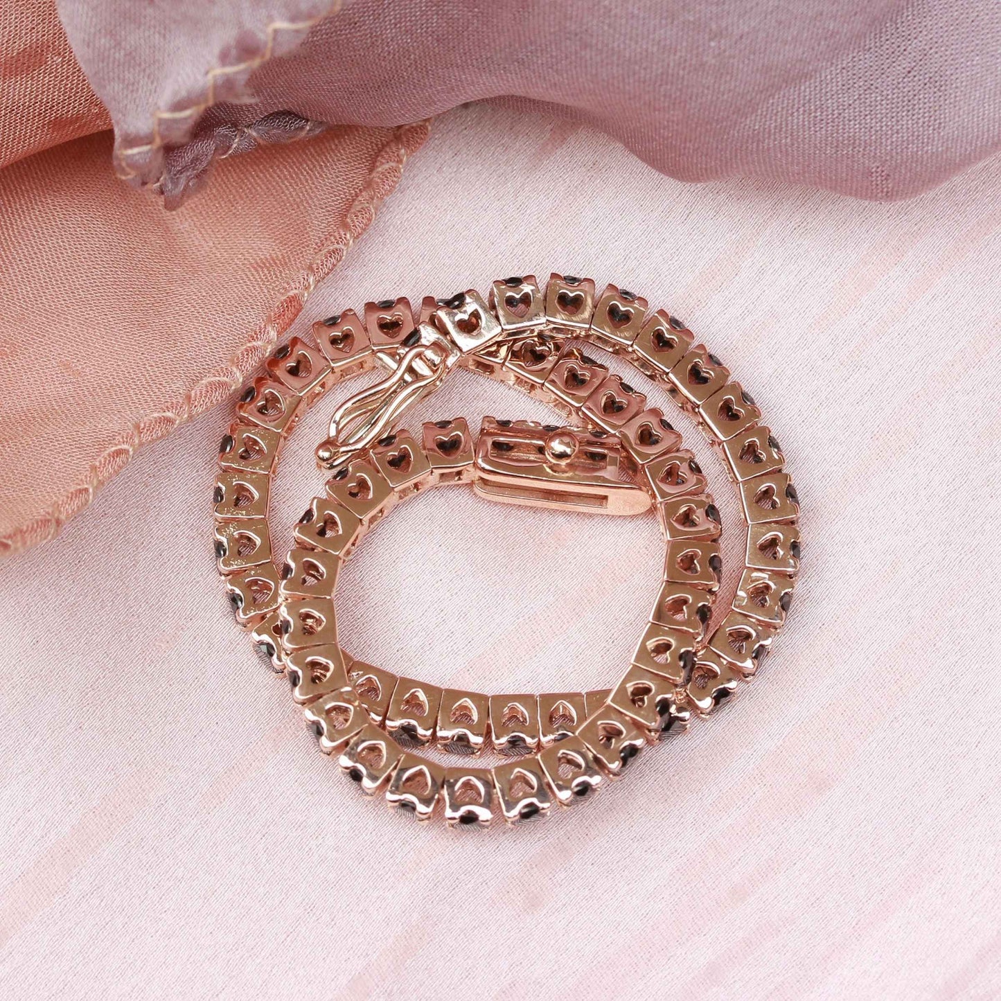 Black Diamond Tennis Bracelet, Lab Grown Diamond Bracelet