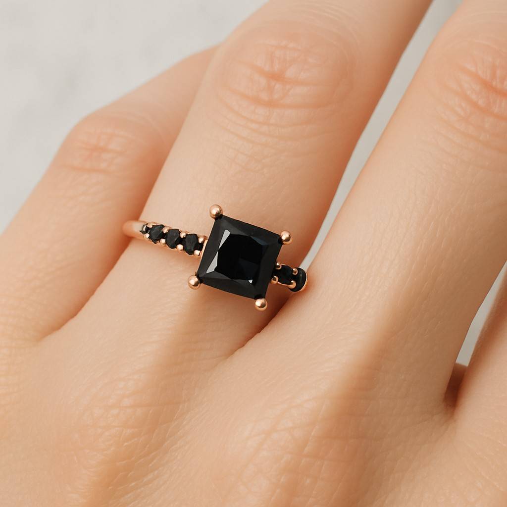 Black Eternity Ring Infinity Ring Eternity Diamond Ring