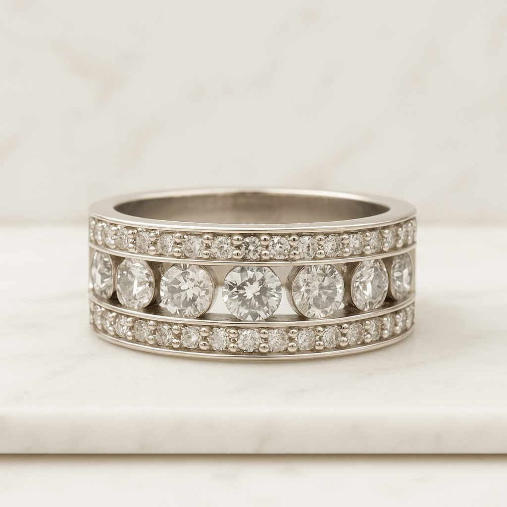 Bridal Rings for Her Matching Wedding Band Round Diamond Ring