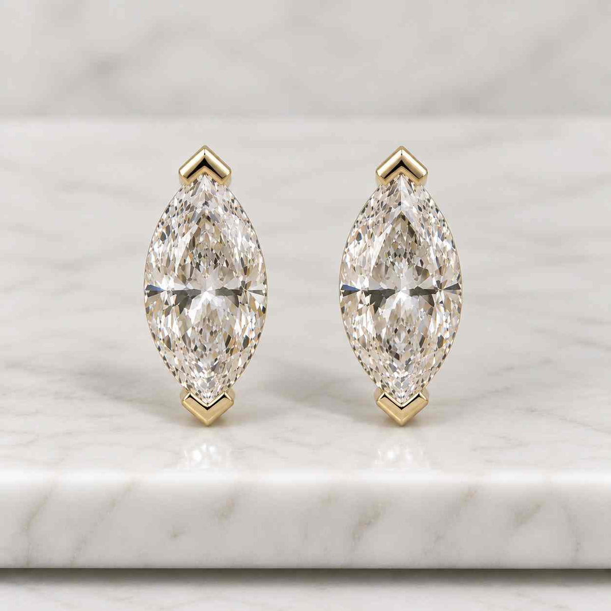 3.00ct total weight e color vs clarity certified marquise cut lab grown diamond hoop earrings, 14k solid gold marquise, perfect gift for her
