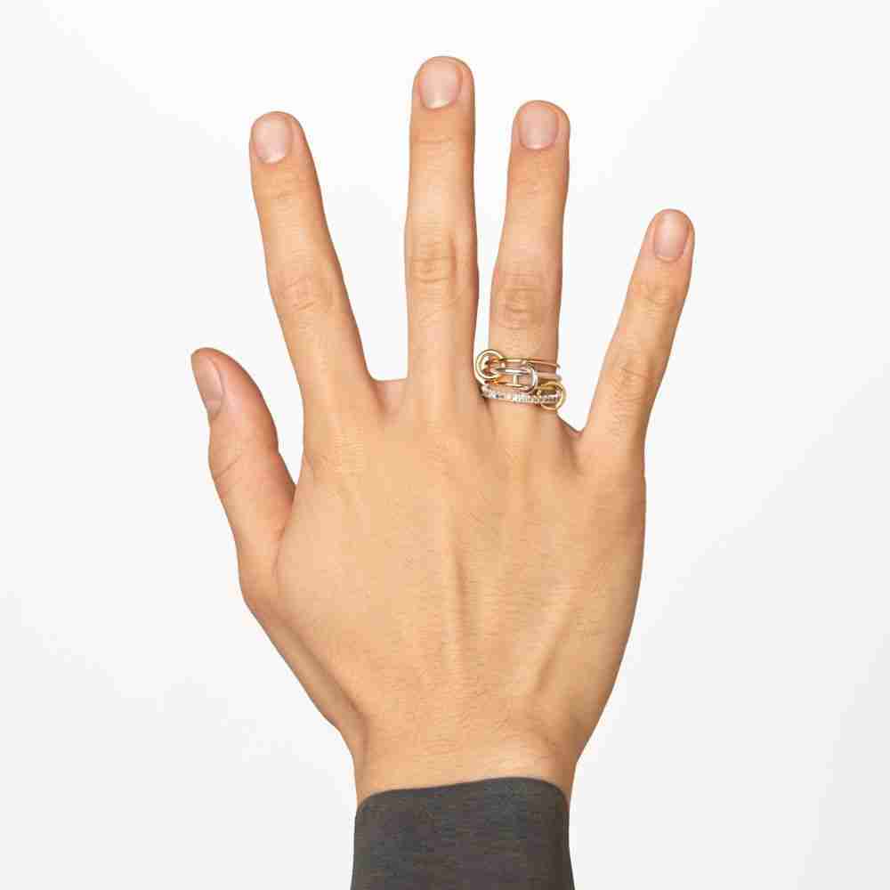 chunky gold connector ring