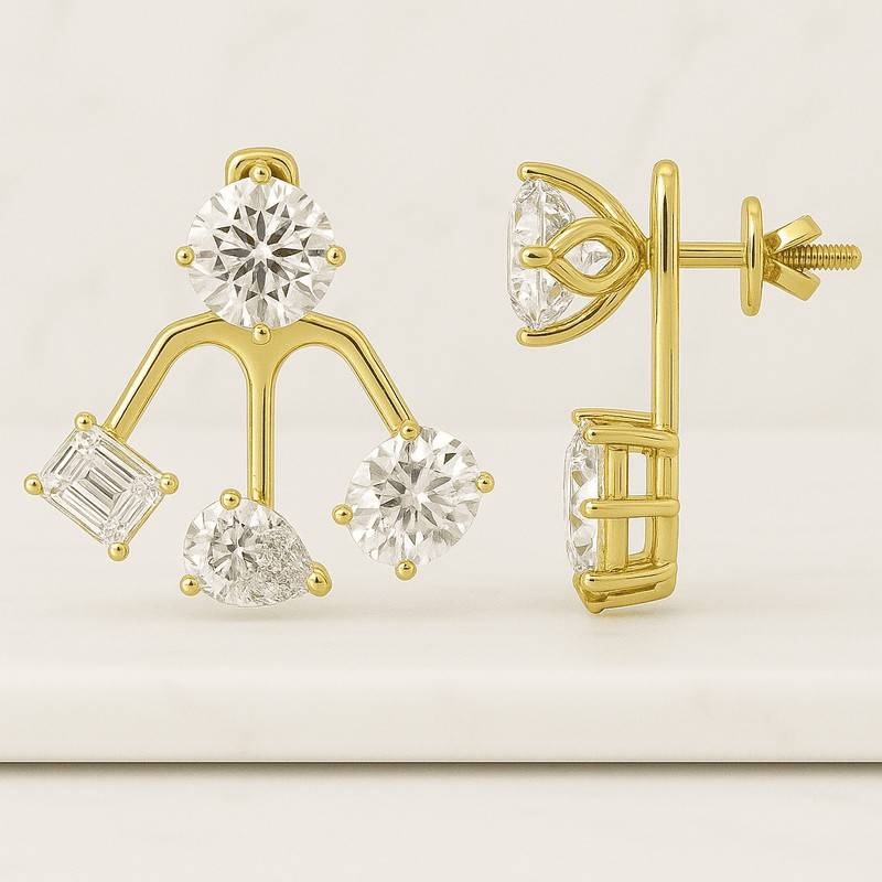 classy round diamond studs, wedding & bridal, by tilo jewelry