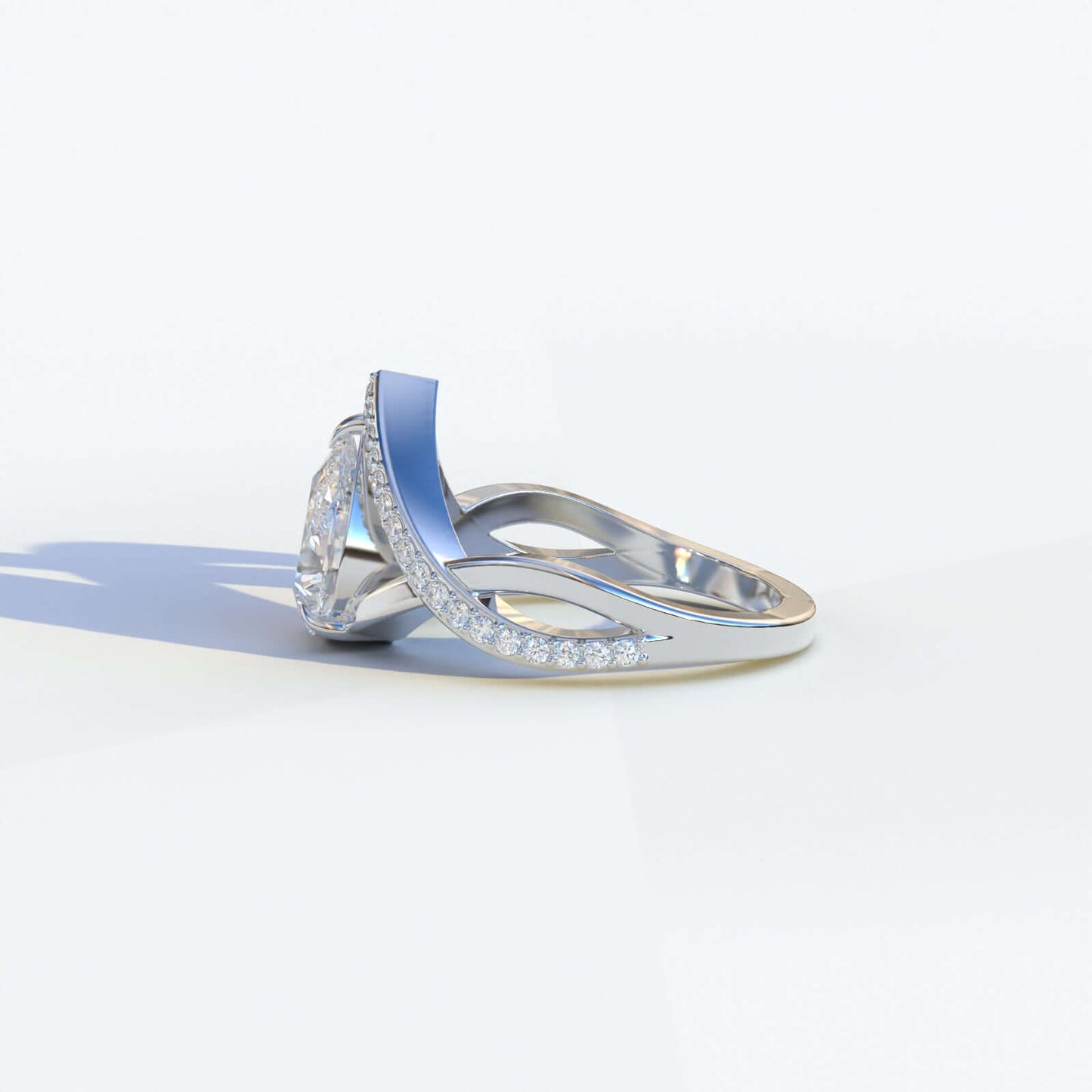 Crossover Round Natural Wedding Ring for Women