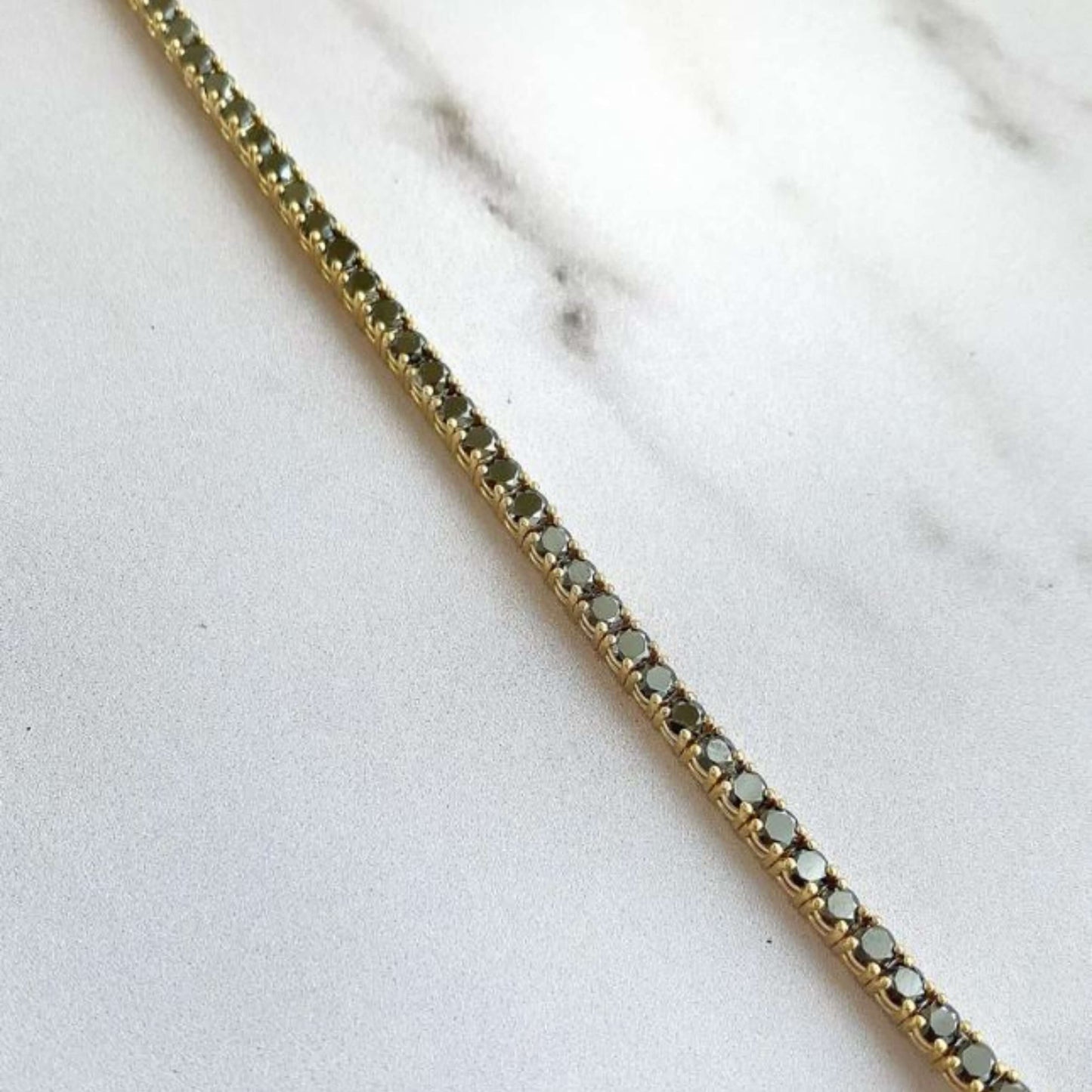 Dainty Bracelet For Women, Black Tennis Bracelet
