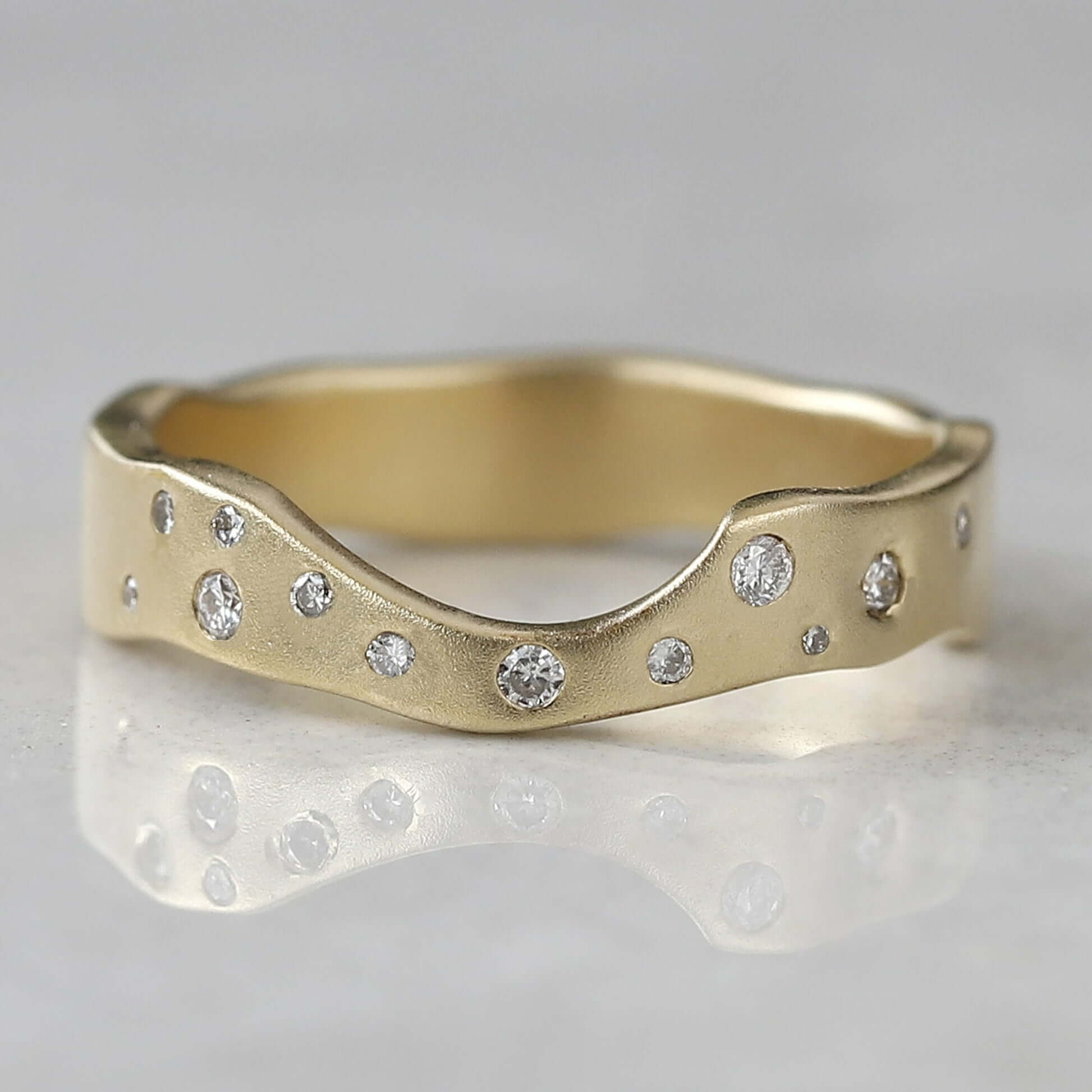 Lab Grown Diamond Wedding Band - EF-VS Quality 14K Gold Anniversary Ring