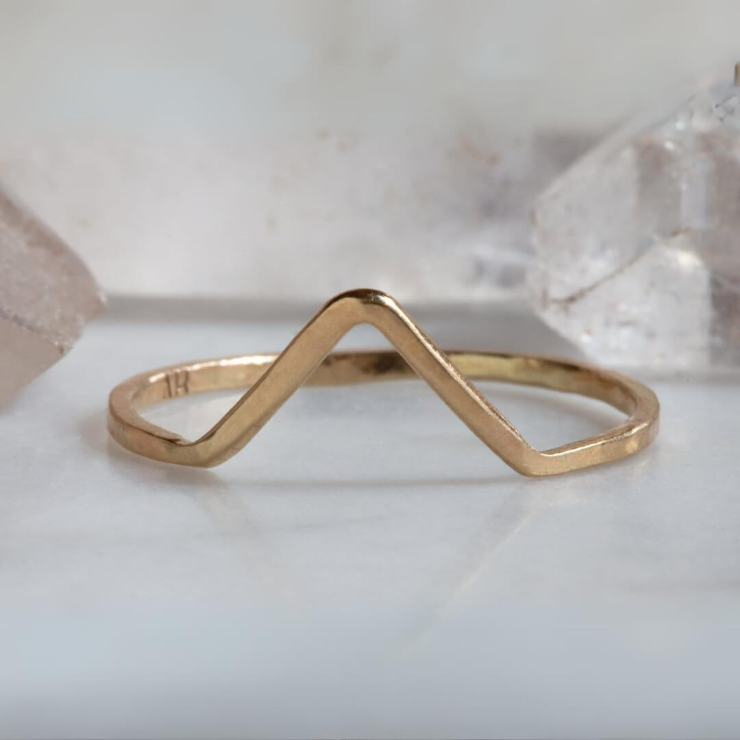Comfort Fit Band Diamond Wishbone Ring, High Quality Certified Moissanite Diamond ring