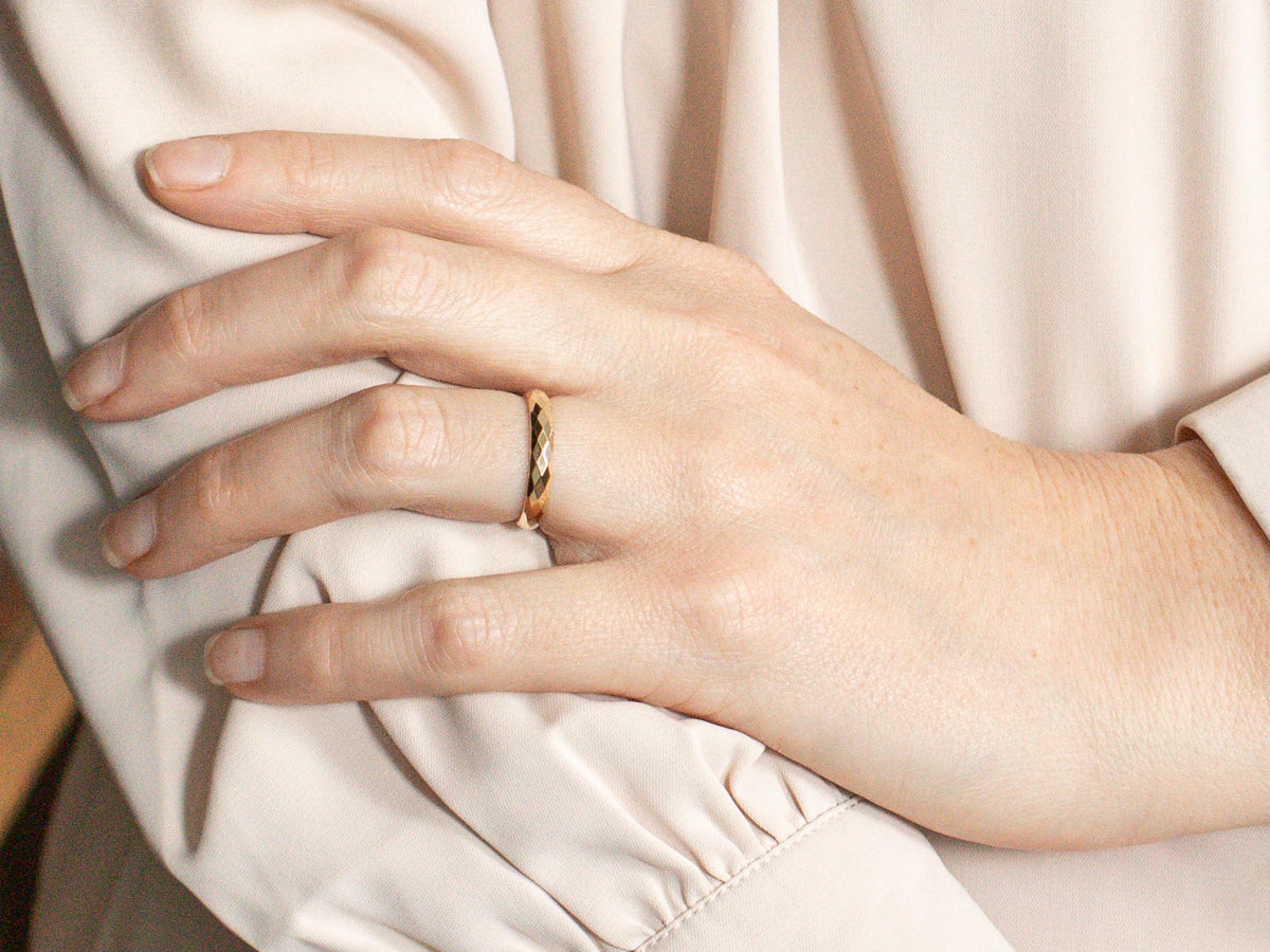 Dome Style Unique Gold Ring