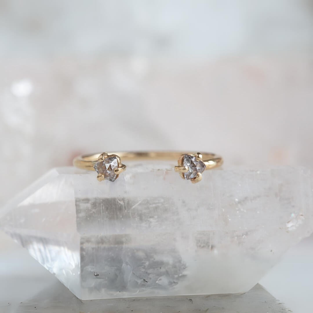 Double Trilliant Cut Ring