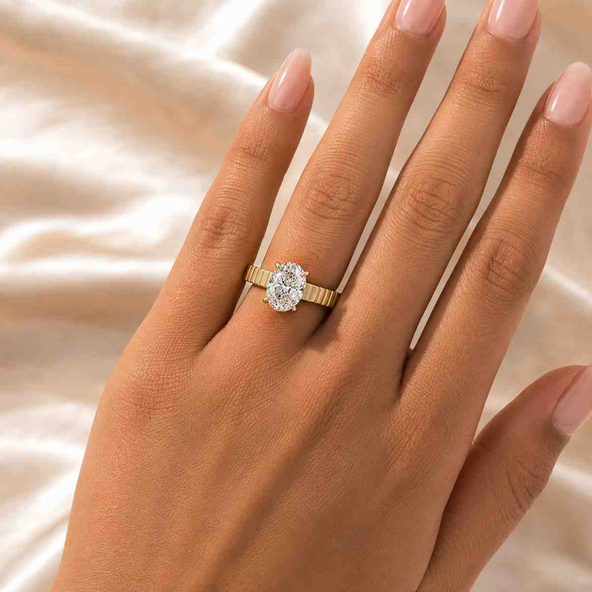 east west pear lab-grown diamond open ring, 14k gold pear engagement ring, pear bezel solitair