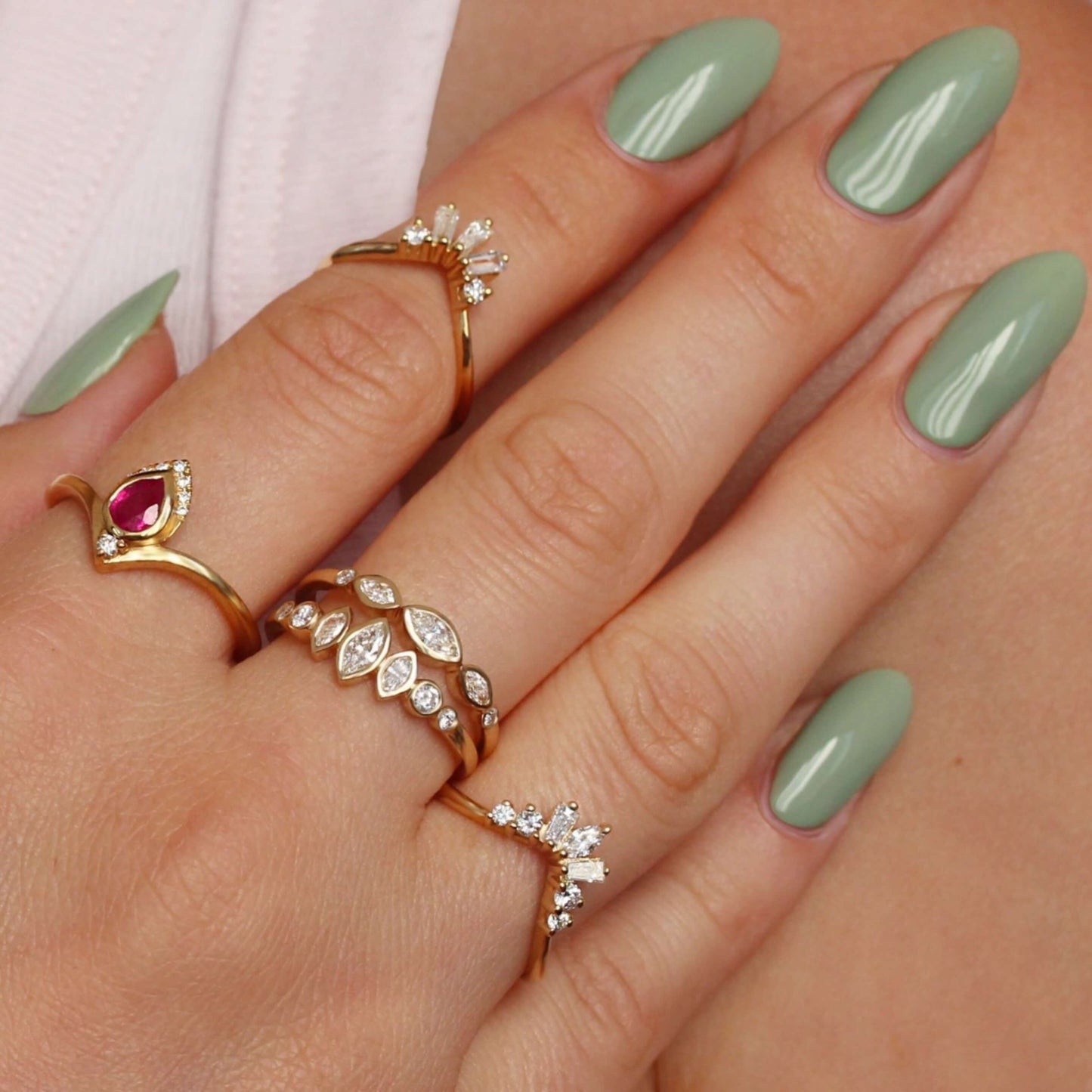 Emerald Cut Wedding Bands