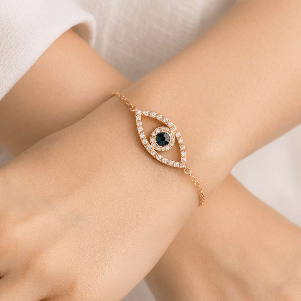 Faceted crystal gemstones rectangular slice pendant inlaid evil Eye gemstone charms for jewelry pendant