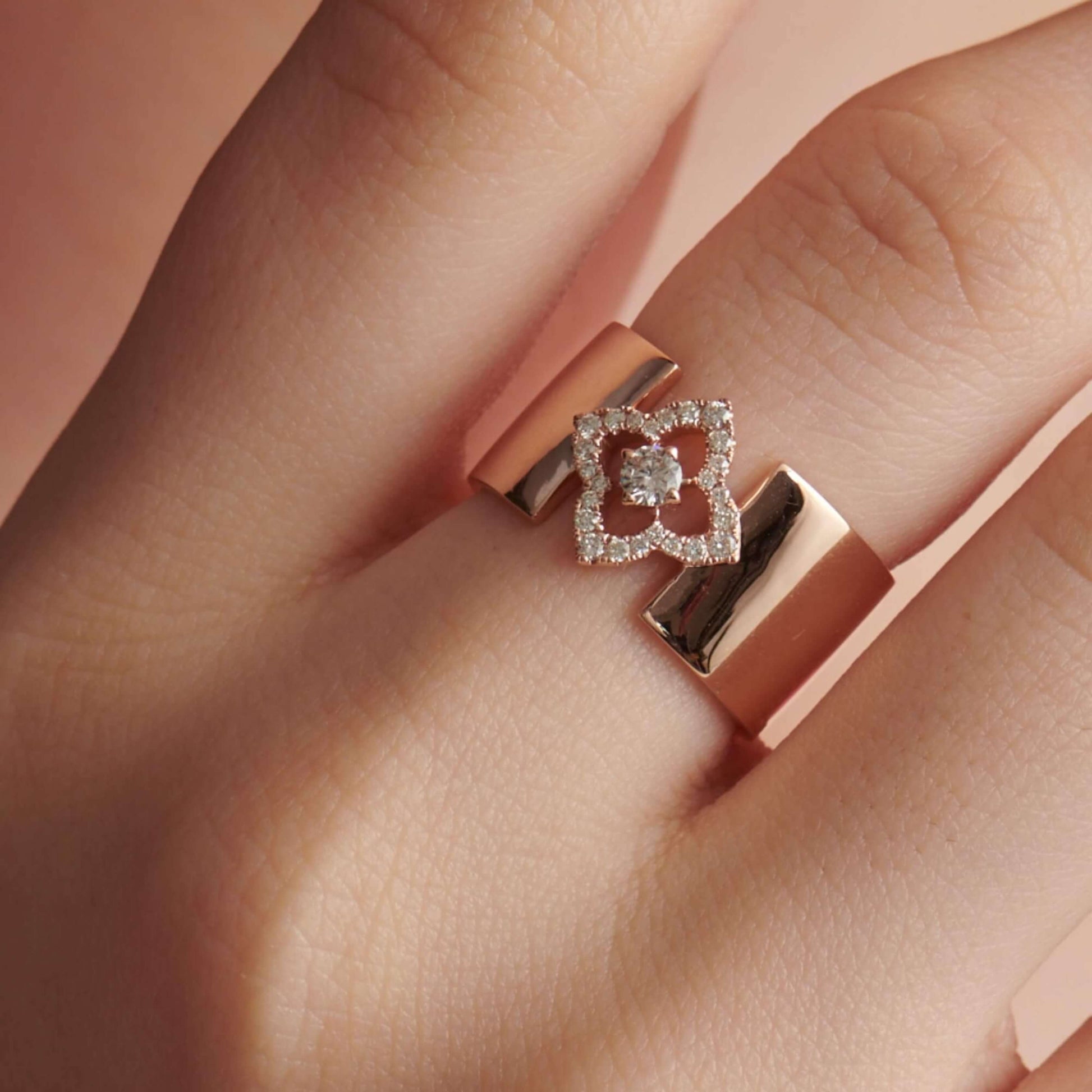 Floral Proposal Band Ring Gift For Her