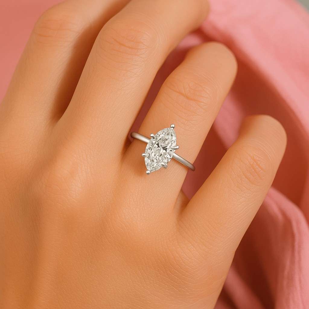 Wedding Ring IGI Certified Diamond Ring Anniversary Gift White Yellow Rose