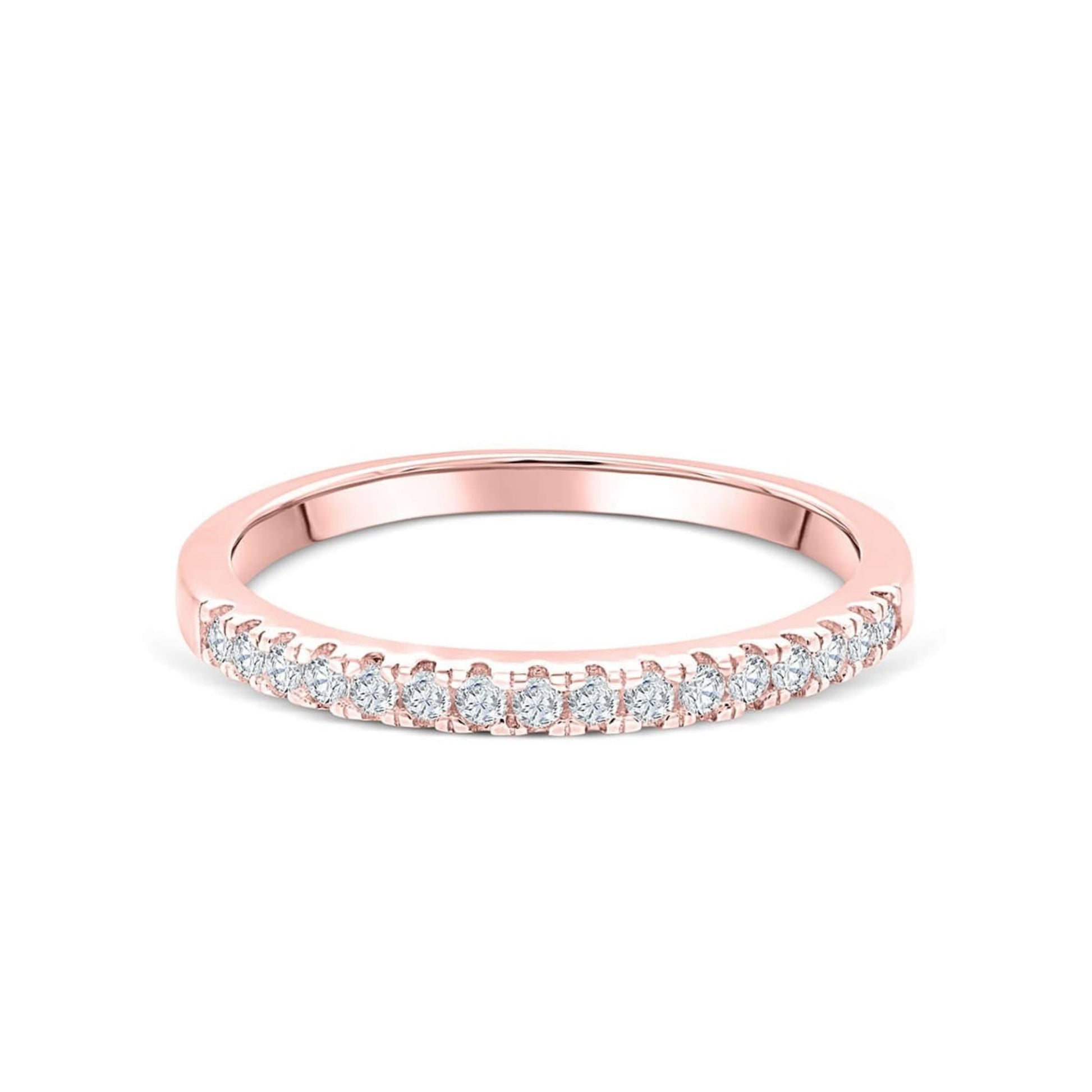 Gold Round Diamond Full Eternity Band