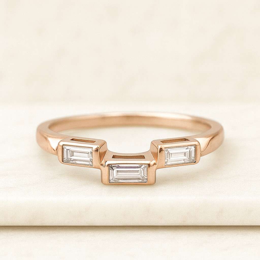 Lab Grown Diamond Wedding Band, 14k Gold Anniversary Ring