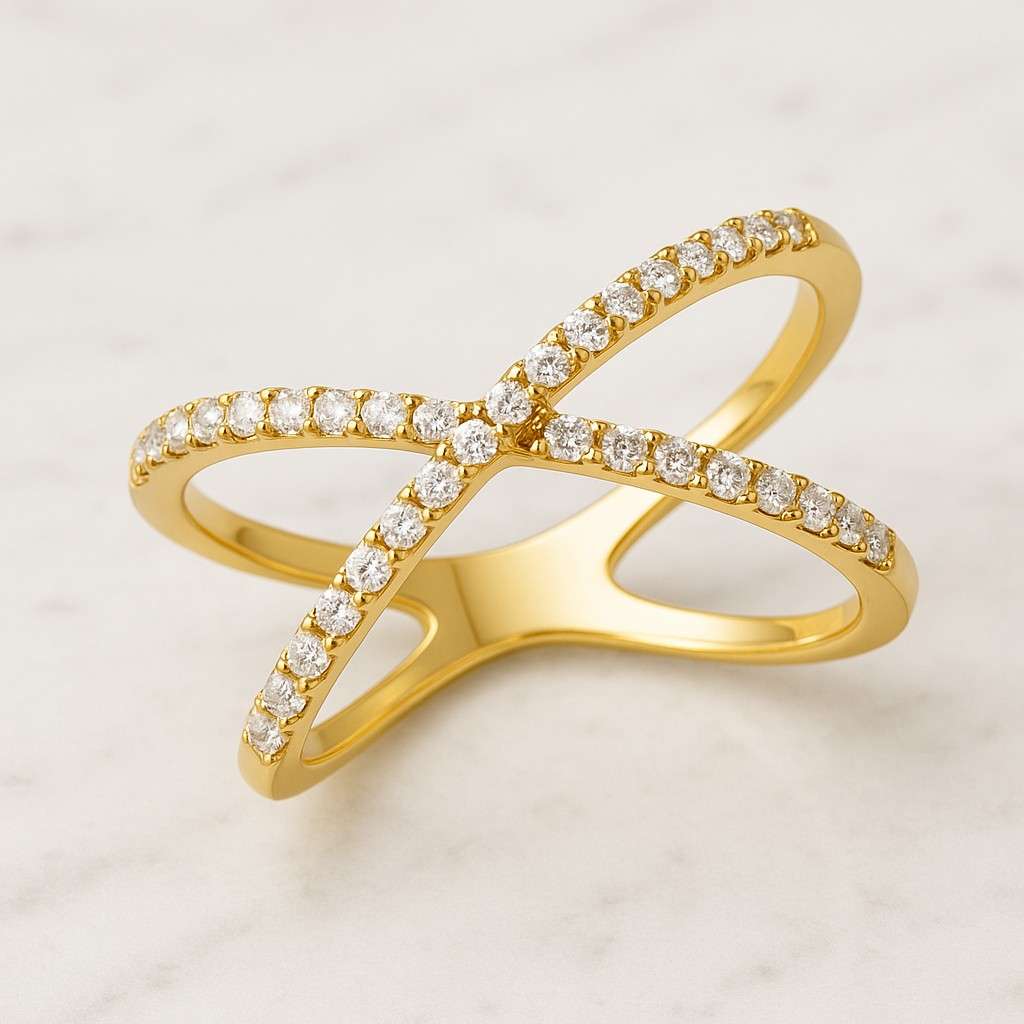 Half Eternity Standalone Ring Statement Ring for women