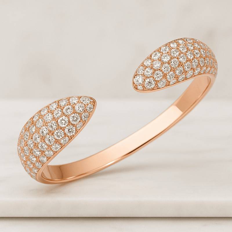 10K Yellow Gold Round Lab Grown Diamond Open Claw Ring For Her