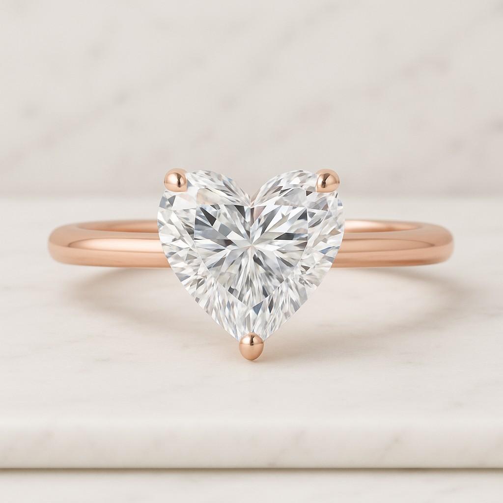 Heart Cut Diamond Ring Heart Diamond Engagement Ring