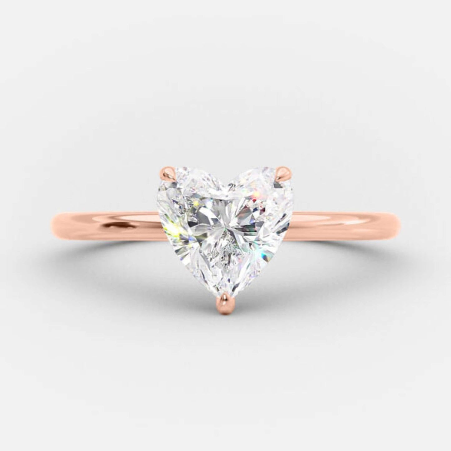 Heart Cut Solitaire Ring