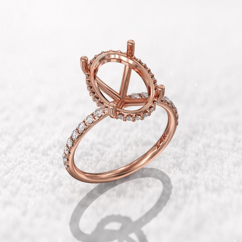 Hidden Halo Ring, Wedding Ring For Women