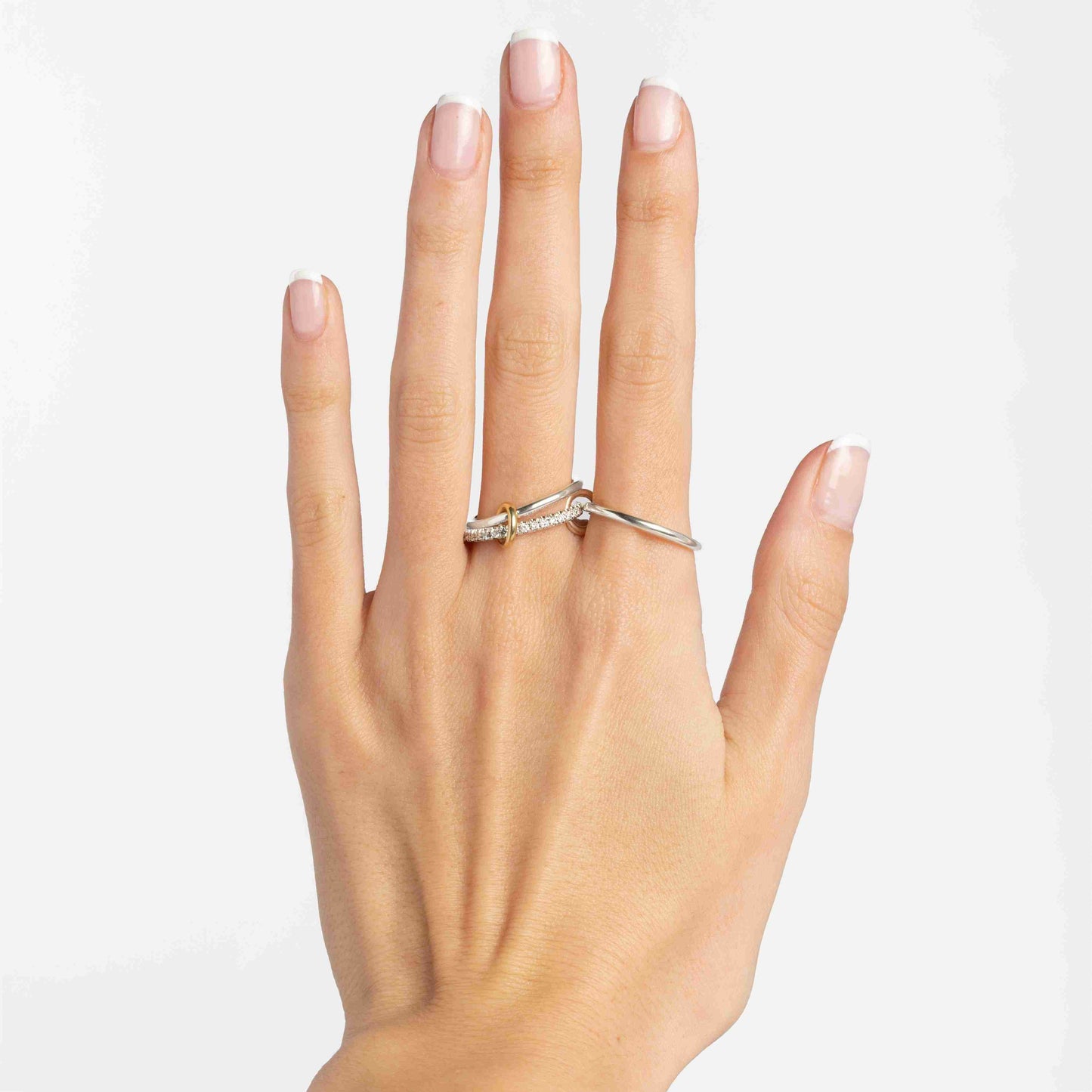 interlocking gold ring