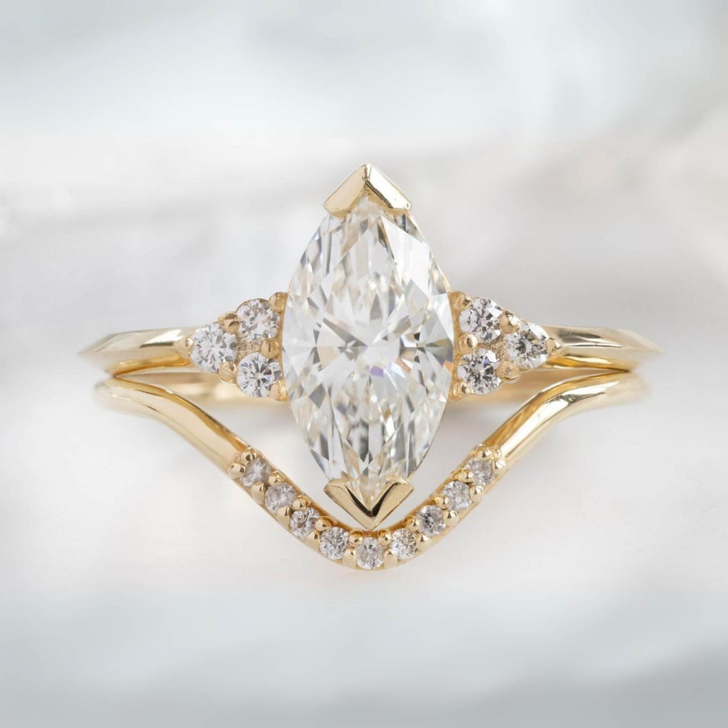 Lab Created Diamond 3 Stone Ring, Unique Ring, Ring For Women