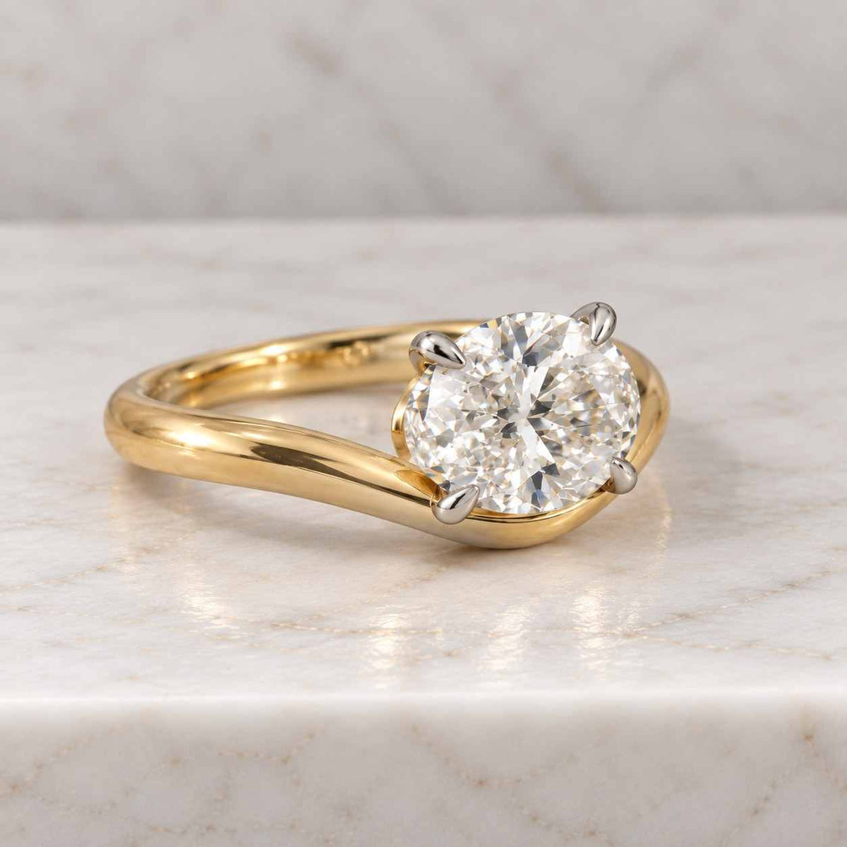 2.00ct oval cut lab grown diamond engagement ring,side marquise and round diamonds,wedding ring for her,5 stone ring,anniversary ring