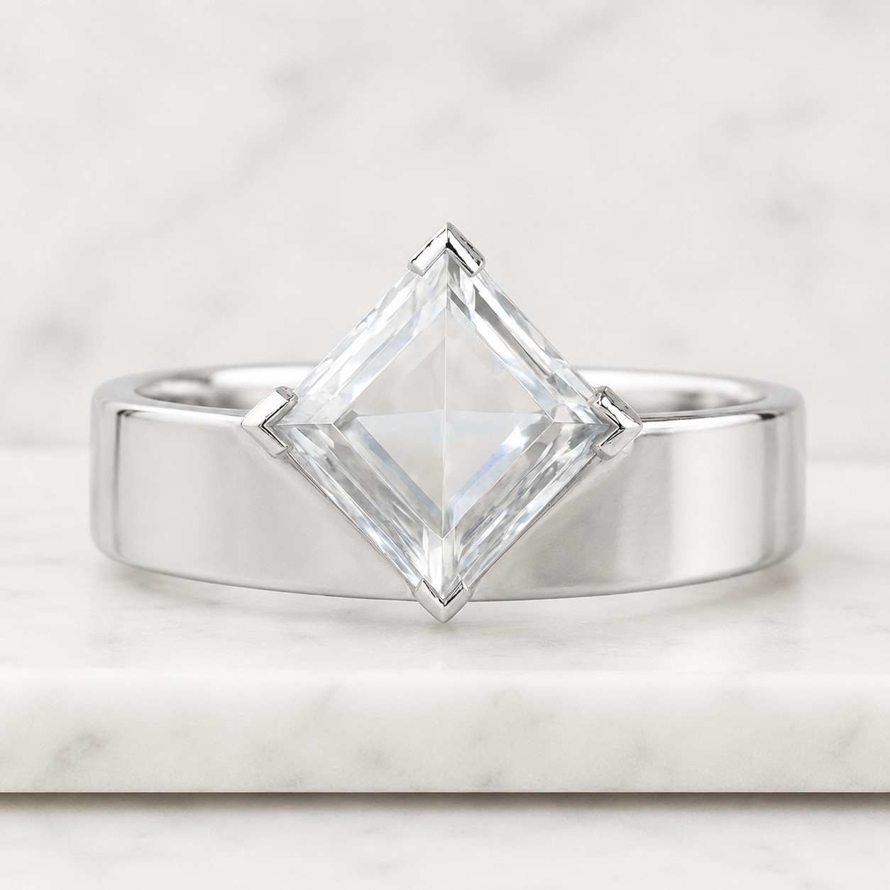 lab grown diamond promise ring solid white/yellow/rose gold ring solitaire ring for anniversary gift 6 prong