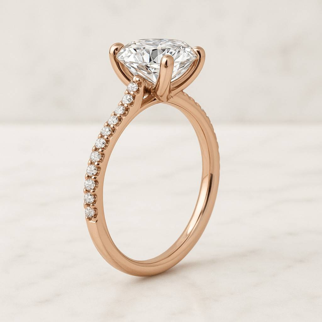 lab grown diamond ring round diamond engagement ring solitaire wedding ring for her brilliant cut diamond proposal ring unique birthday gift