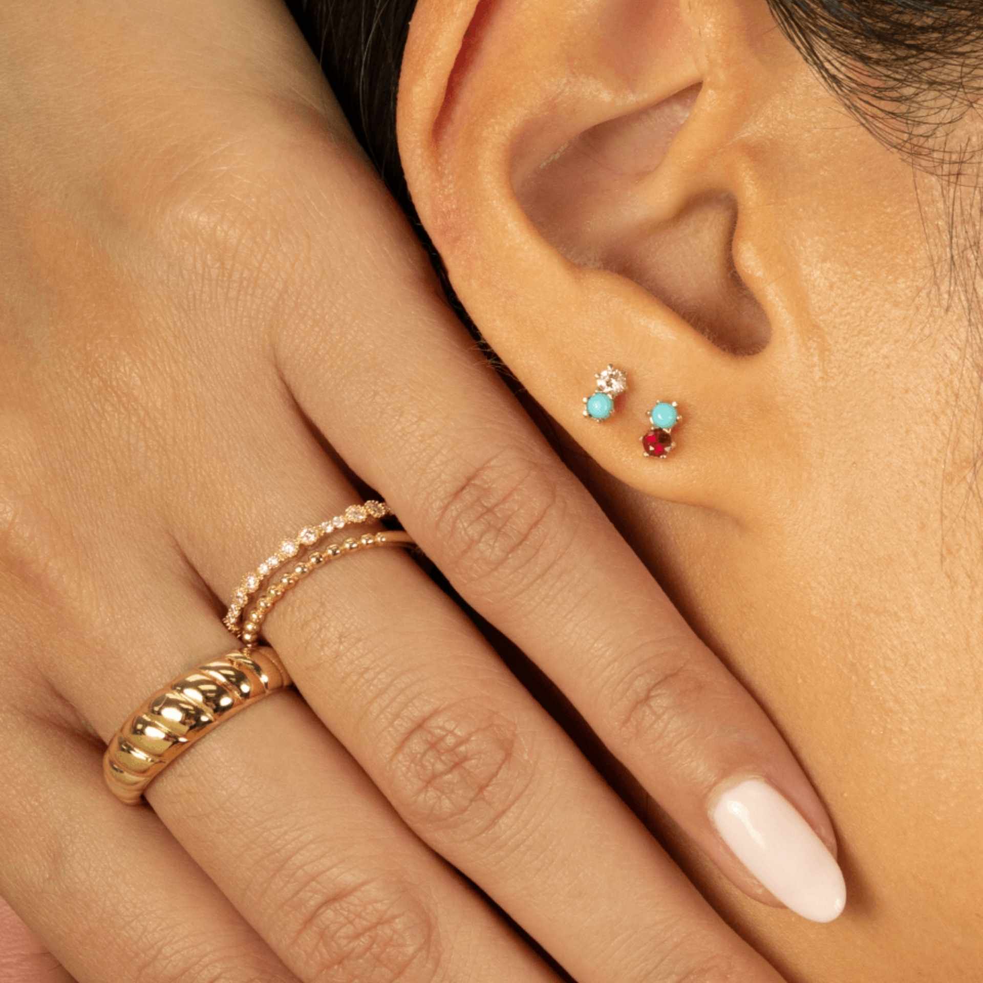 Lab Grown Diamond Single Prong Eternity Band for Bridal Set