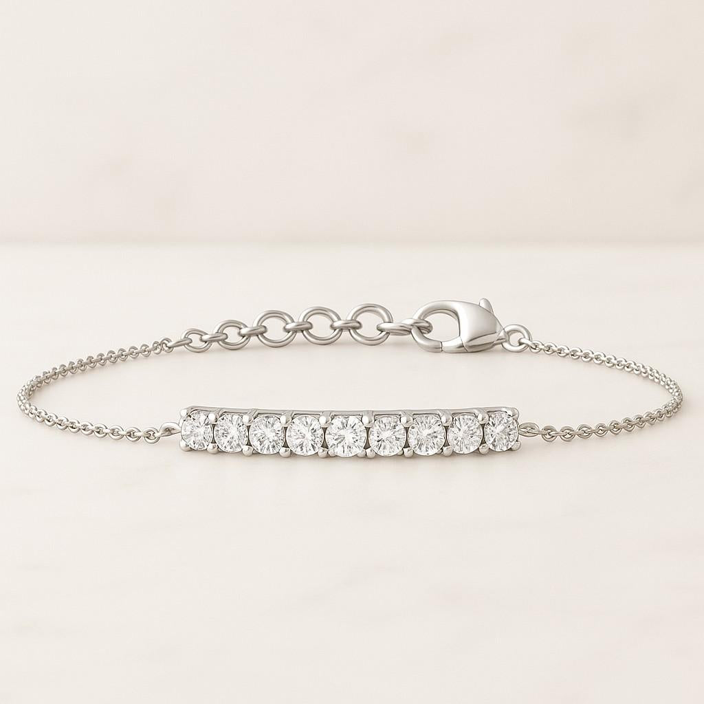 Luxury Moissanite Bangle Bracelet 925 Sterling Silver Gold Silver