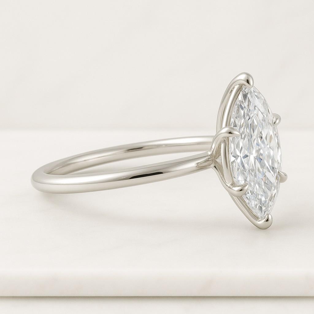 marquise cluster ring chevron engagement ring set igi certified marquise ring