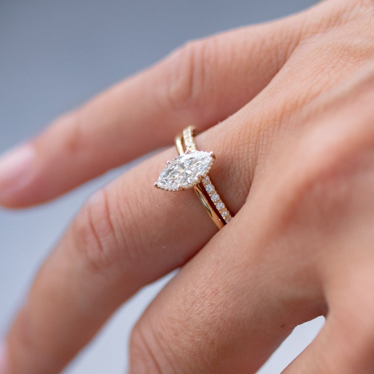 Marquise Cut Ring, Marquise Cut Moissanite Engagement Ring